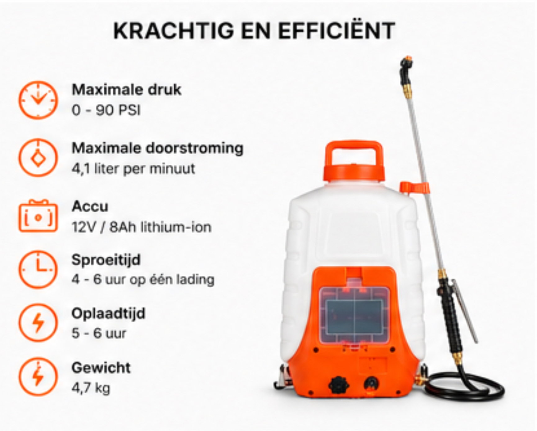 Accu Rugspuit 16 Liter