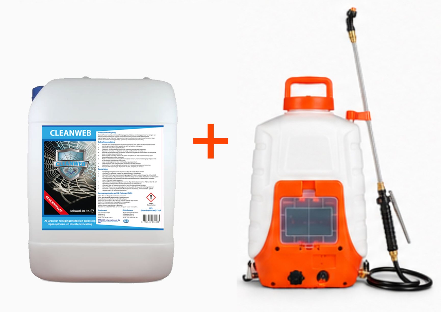Accu Rugspuit 16 Liter plus 20 Ltr